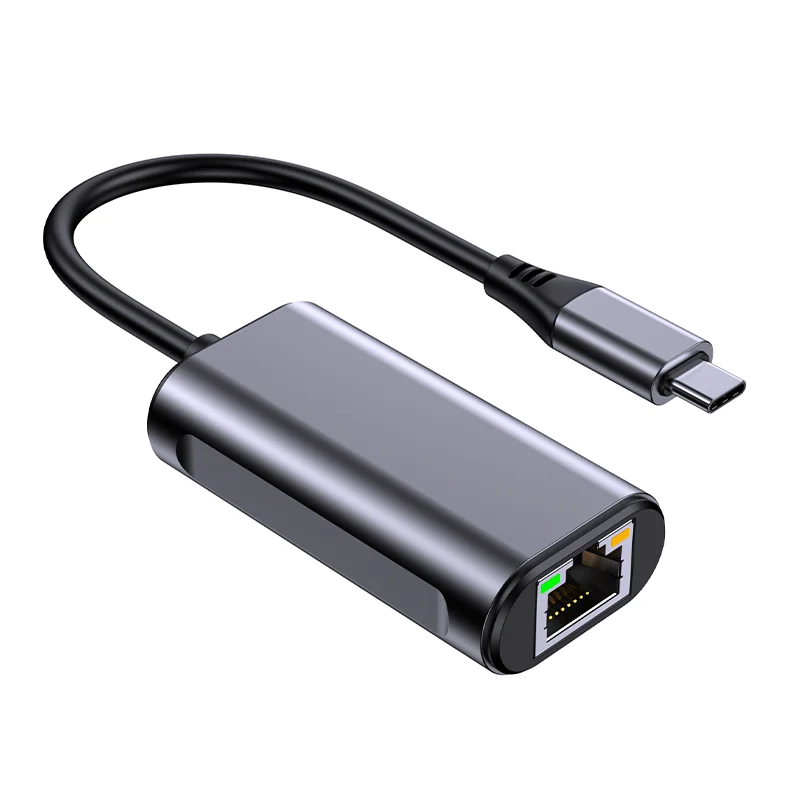Aluminum Alloy USB type-C to rj45 gigabit ethernet adapter solve the problem of no network port or damaged network port