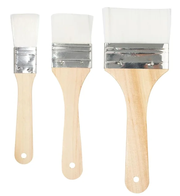 2024 Hot Sales Art Paint Brushes Nylon Painting Brushes with Wooden Handles for Construction