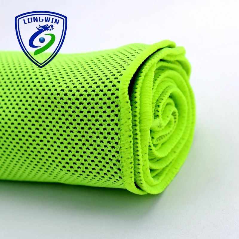 sports towels material two color look wicking finished cheap price 100 polyester honeycomb knitted mesh fabric