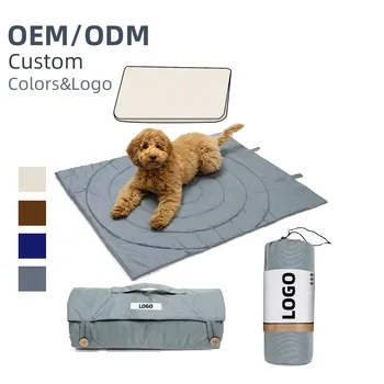 Luxury Flat Outdoor Orthopedic Memory Foam Dog Bed: Hot Selling Waterproof Removable Washable Cover for Pet