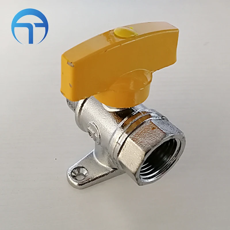 
Male brass ball valve with base for gas pipeline 