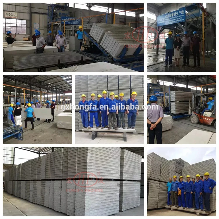 Lightweight Concrete Wall Panel Machine Prefab Concrete Cement Wall Panel Houses Making Machine