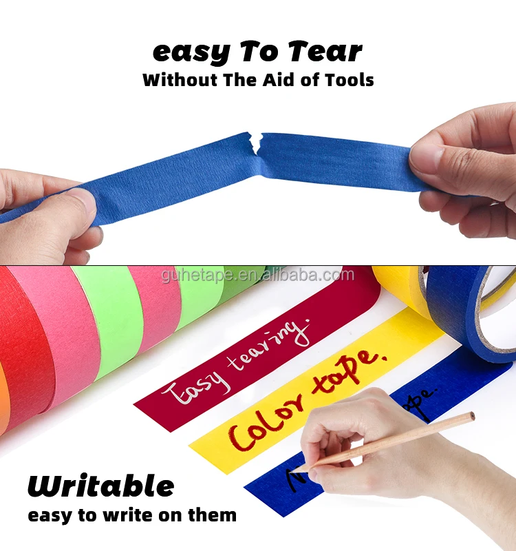 Colored Masking Rainbow  Painters Colorful Craft Art Paper Tape Kids  Arts Crafts DIY Decorative Decoration  Supplies