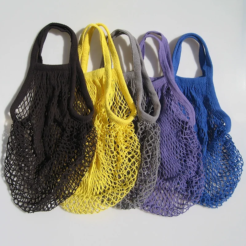OEM Produce Fruit Vegetable Tote Reusable Organic Cotton Mesh Bag