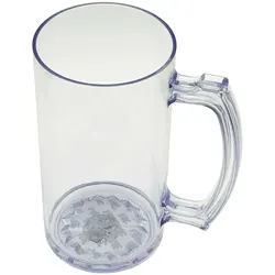 1.5L 3 pint large clear beer pint glass mug with handle