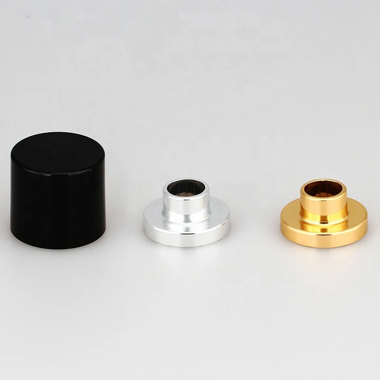 
2021 Design Customized Magnetic perfume bottle caps luxury aluminum plastic ABS metal perfume lids with magnet collar 