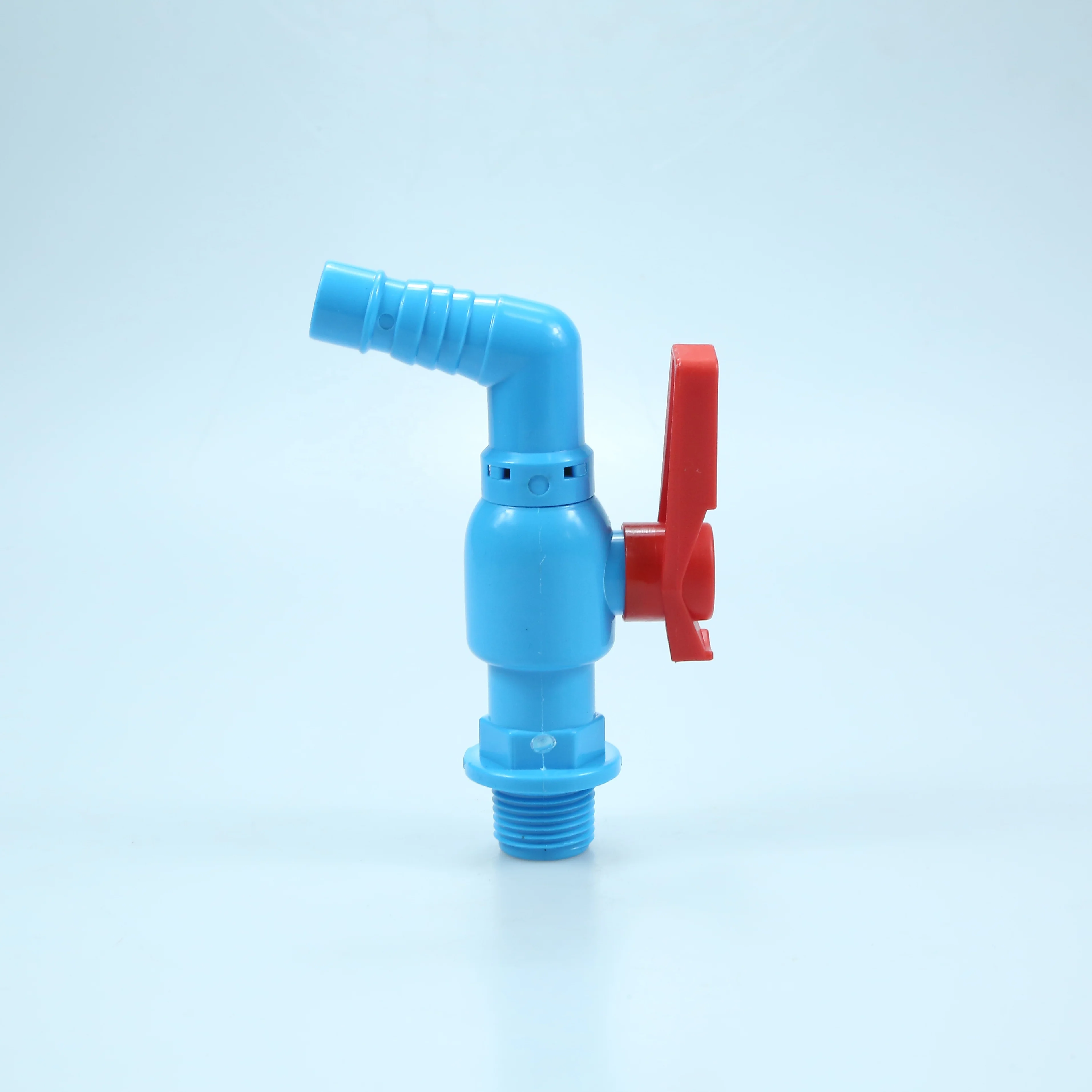 Blue color water dispenser tap PVC plastic bibcock male thread faucets water taps for for wash machine