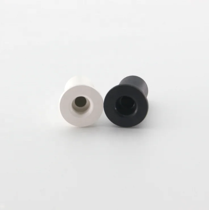 High Quality Customized Rubber Head Black White Silicone Teat for Essential Oil Glass Dropper Bottle