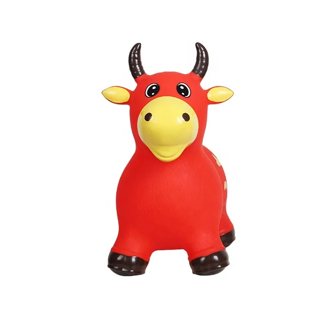 Indoor inflatable farm animal red bull toy bouncers