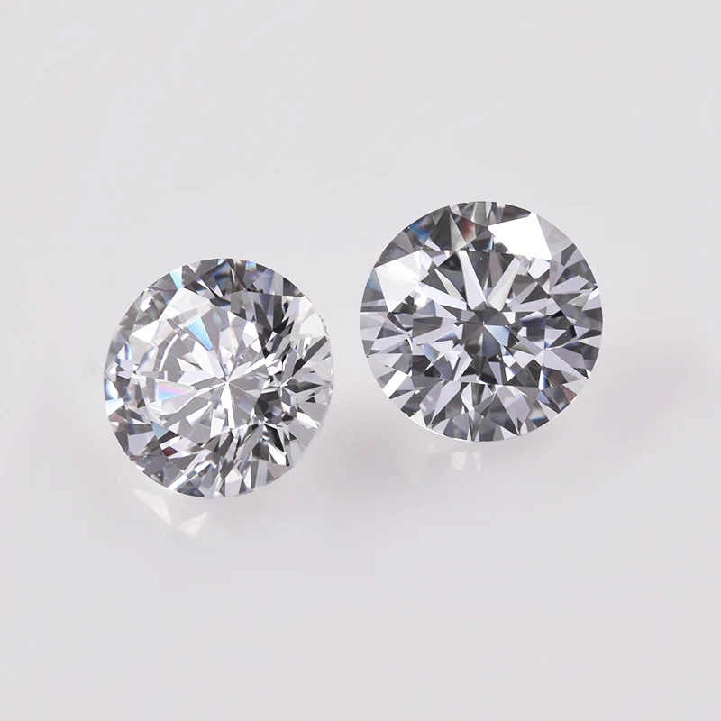 Raw Gemstones 4Mm 6Mm 8Mm 12Mm Cubic Zirconia Pvd Plating 3A 5A Grade Cubic Zirconia Cubic Loose Stone