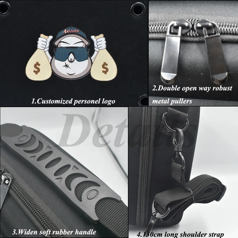 Wholesale 3 Hat travel case guangdong with shoulder strap eva hard shell baseball cap case bags for storage and traveling