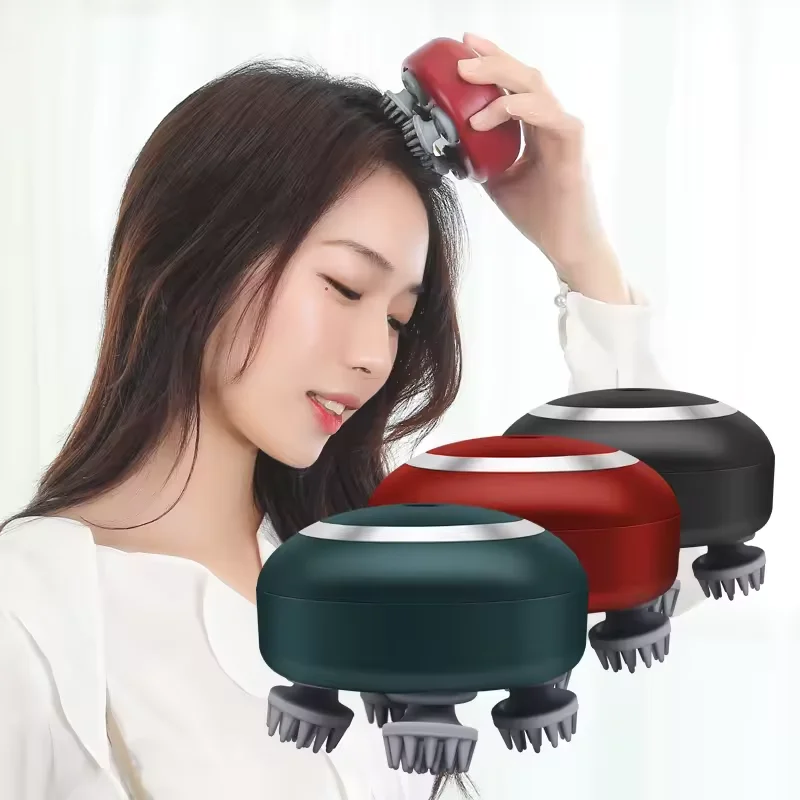 Electric Vibrating Hand Held Electric Octopus Head Scalp Massage Stimulator Brash Head Massager Machine