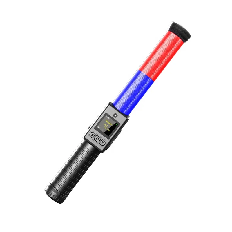 Customize Professional Electronic Whistle Flashlight Hand Held Breath Analyser Breathalyzer Digital Alcohol Tester