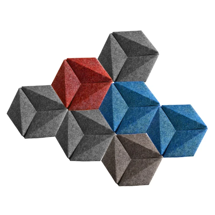 Eco-friendly Pet Acoustic Panels Soundproof 3d Polyester Acoustic Panel Decorative Acoustic Panel
