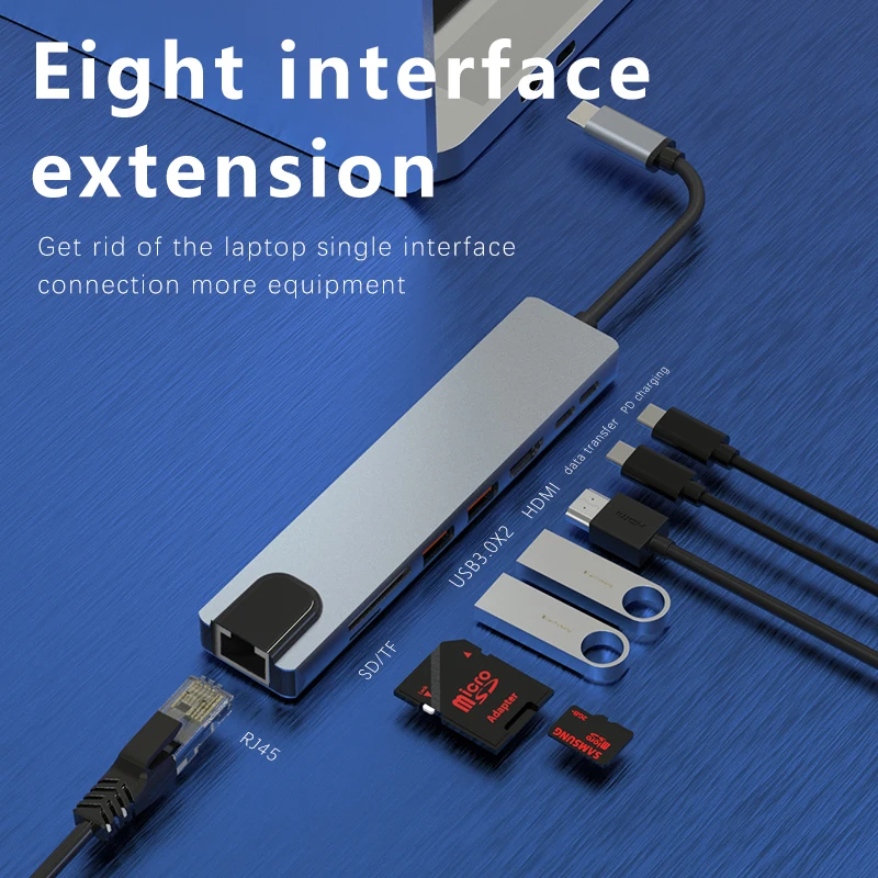 8 In 1 Usb 3 Hub 8In1 All In One Usb Hub For Macbook