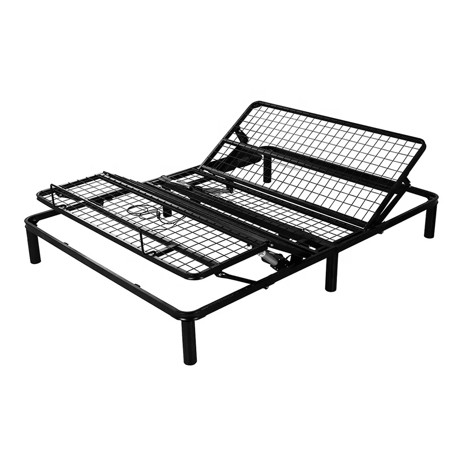 smart home metal functional electric adjustable bed frame  Wholesale split king size bed steel folding bed base
