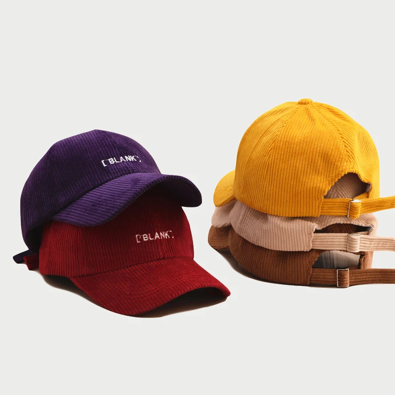 Oem Custom Design Embroidery Logo multicolor corduroy hat Baseball ,High Quality 6 Panel Men Women corduroy baseball cap