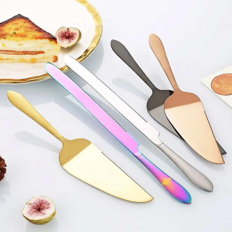 Top Sale Stainless Steel Wedding Tableware Party Bread Knife Wedding Cake Cutting Knife Set