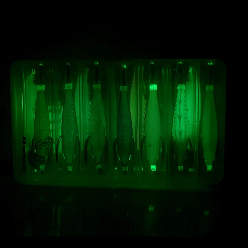 Hot Sale OEM New Luminous Wood Shrimp With Noise Balls Squid Jig Wood Shrimp Bait 14 Colors Luminous Round Belly Shrimp Lure