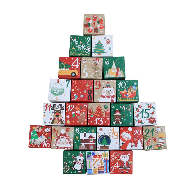 Christmas New Gift candy Box 7cm Square Box Christmas wrapping paper box chocolate in stock