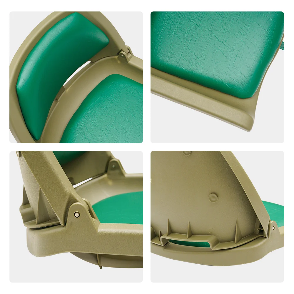 Top Quality Surprise Price Adjustable Pilot Foldable Fishing PVC Boat Kayak Chairs Folding Marine Brown Leather Seats