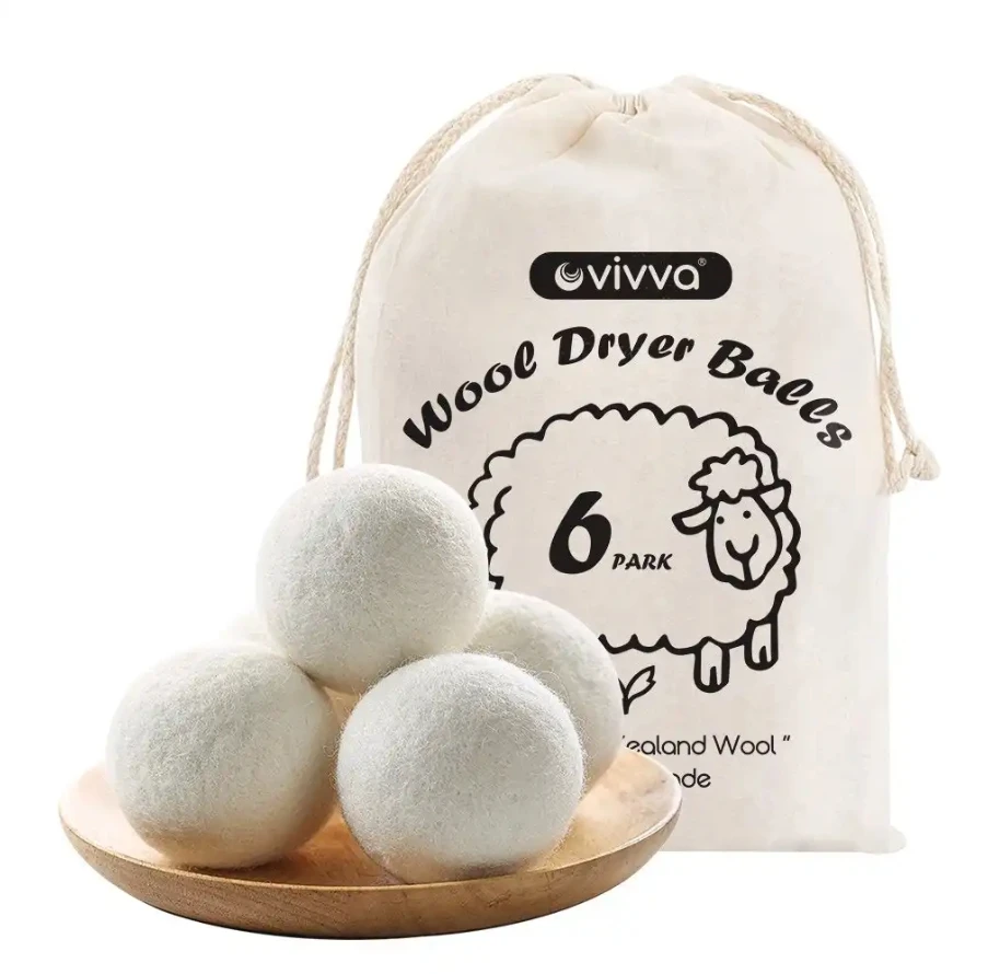 100% Pure New Zealand Organic Wool Balls Dryer Balls Washing Machine Accessory Reusable Washer Laundry Balls