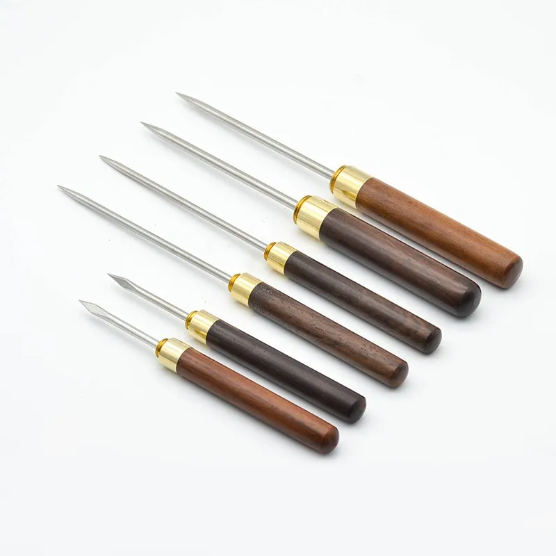 Ice Pick Stainless Steel Wooden Handle With Cover Bar Tools for Kitchen Bars
