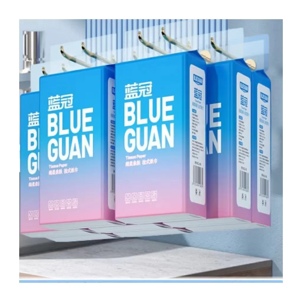 Factory Wholesale Soft Pack Custom Printed Logo Big Pack Facial Tissue Paper