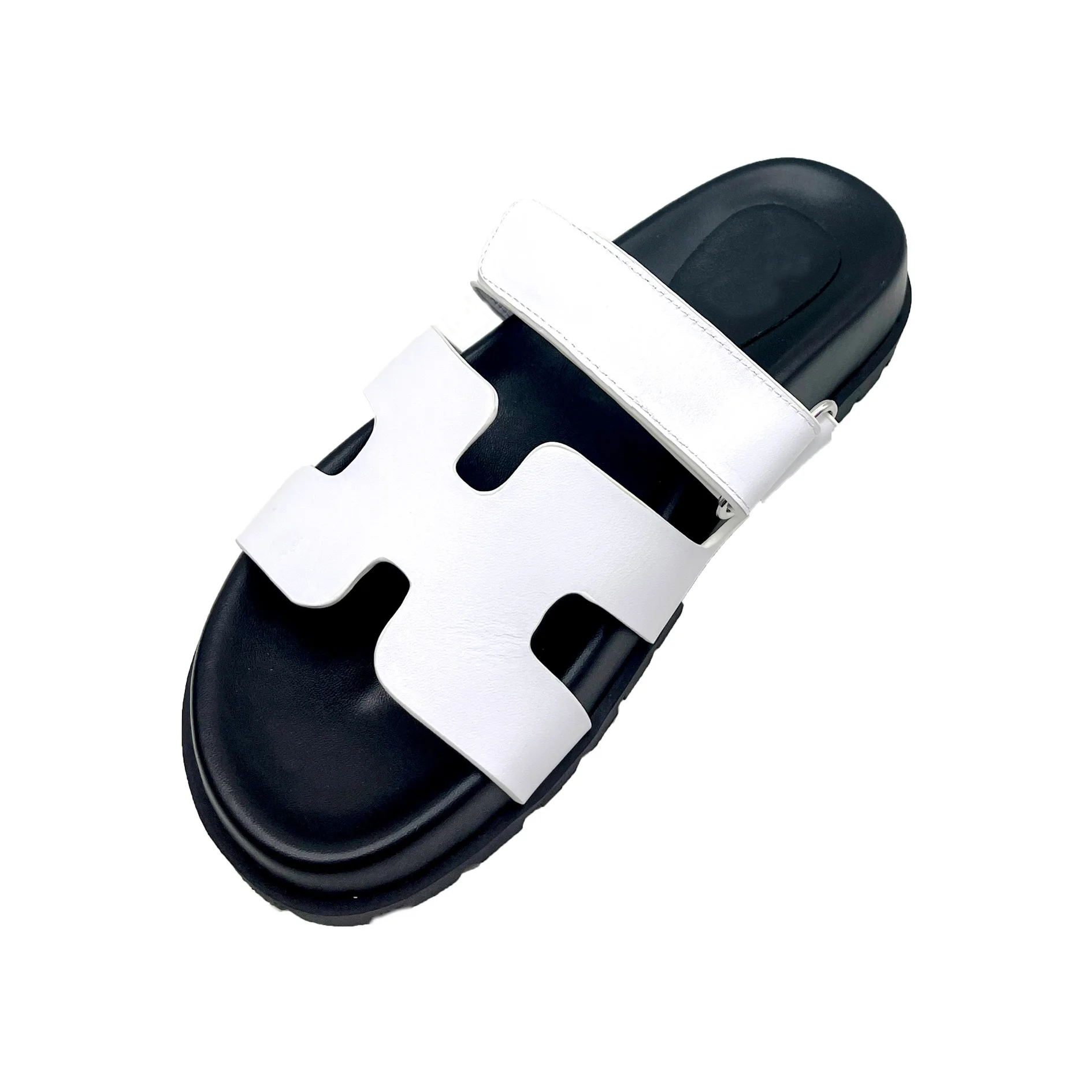 2024 Ladies Thick Soled Flat Slippers Female Summer Fashion Sandals Slippers Women Slides Slippersrs Large Size 43 44 EVA PU