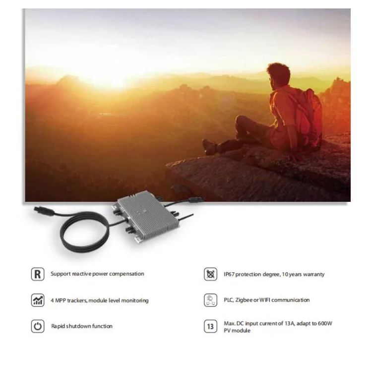 Микро инвертор Deye для установки в Европейском стиле Прямая поставка 300 Вт 1600 2000