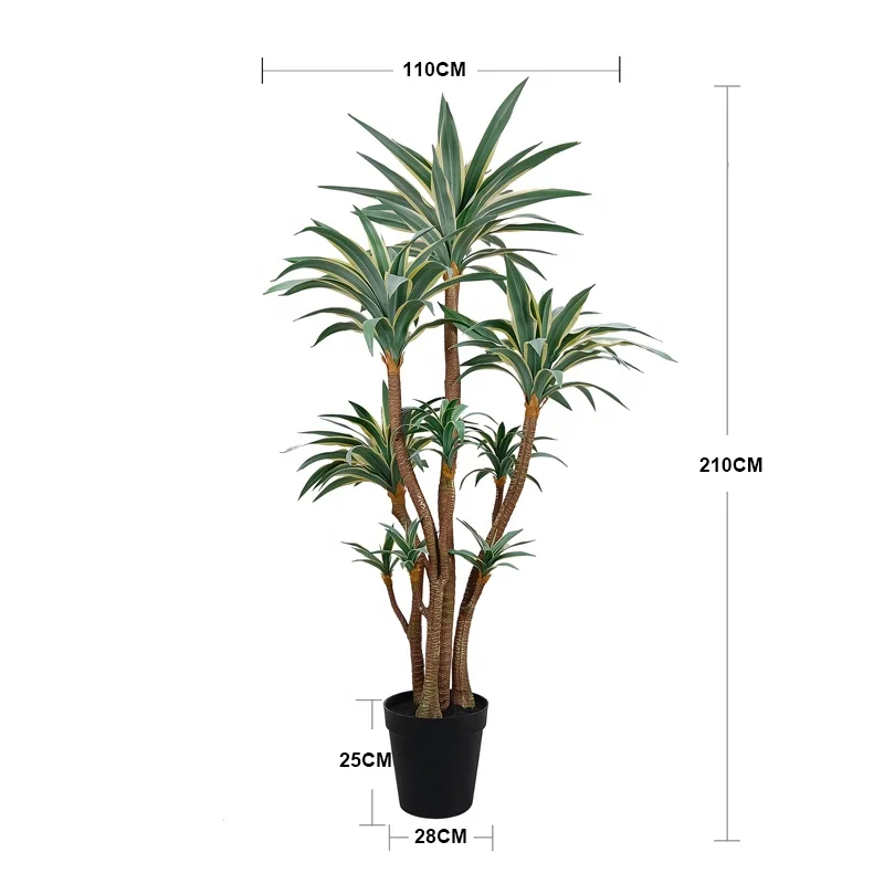 New Hot sale Realistic Oh Arts 210cm 7ft artificial bonsai tree desert agave artificial agave plants