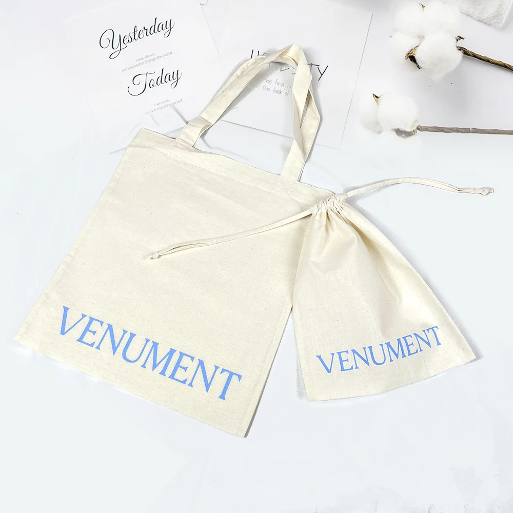 Wholesale High Quality Promotional Small Mini Cotton Drawstring Jewelry Gift Pouch Bag with Ribbon