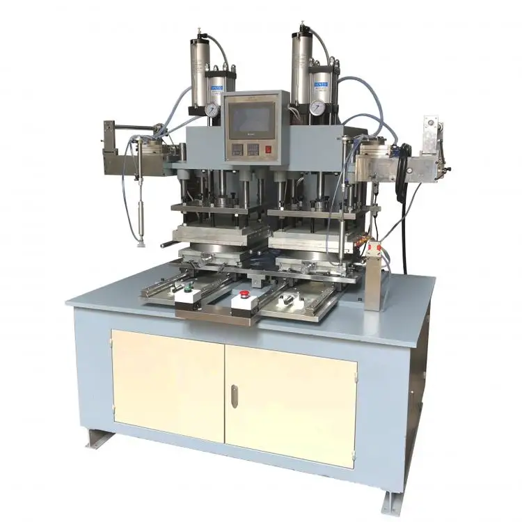 Semi auto pneumatic plastic round for big plate dish hot foil stamping machine