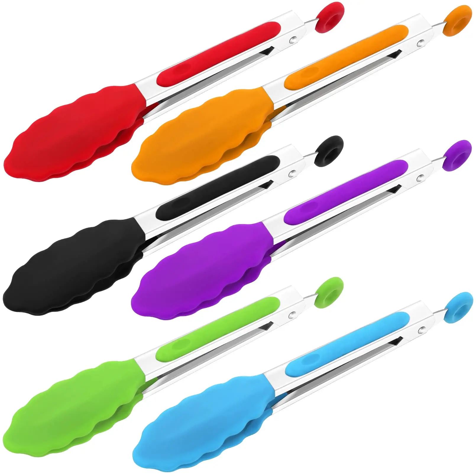 Non Slip Silicone Smart Gadgets Stainless Steel Cooking Utensils Food Steak Bread Clamp Barbecue Tongs
