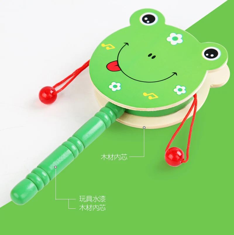 Wooden 8 Pieces Baby Music Kit Infants Toys Musical Instruments Sets For Kids Early Education Drum Rattle Toy