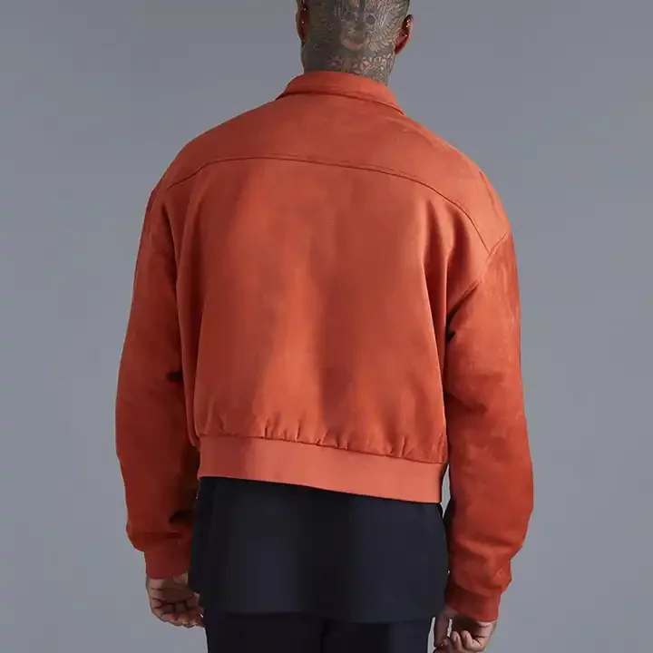 Factory Custom double zipper outdoor jacket for men oversized zip up jacket high quality Cropped Boxy Jacket work coat