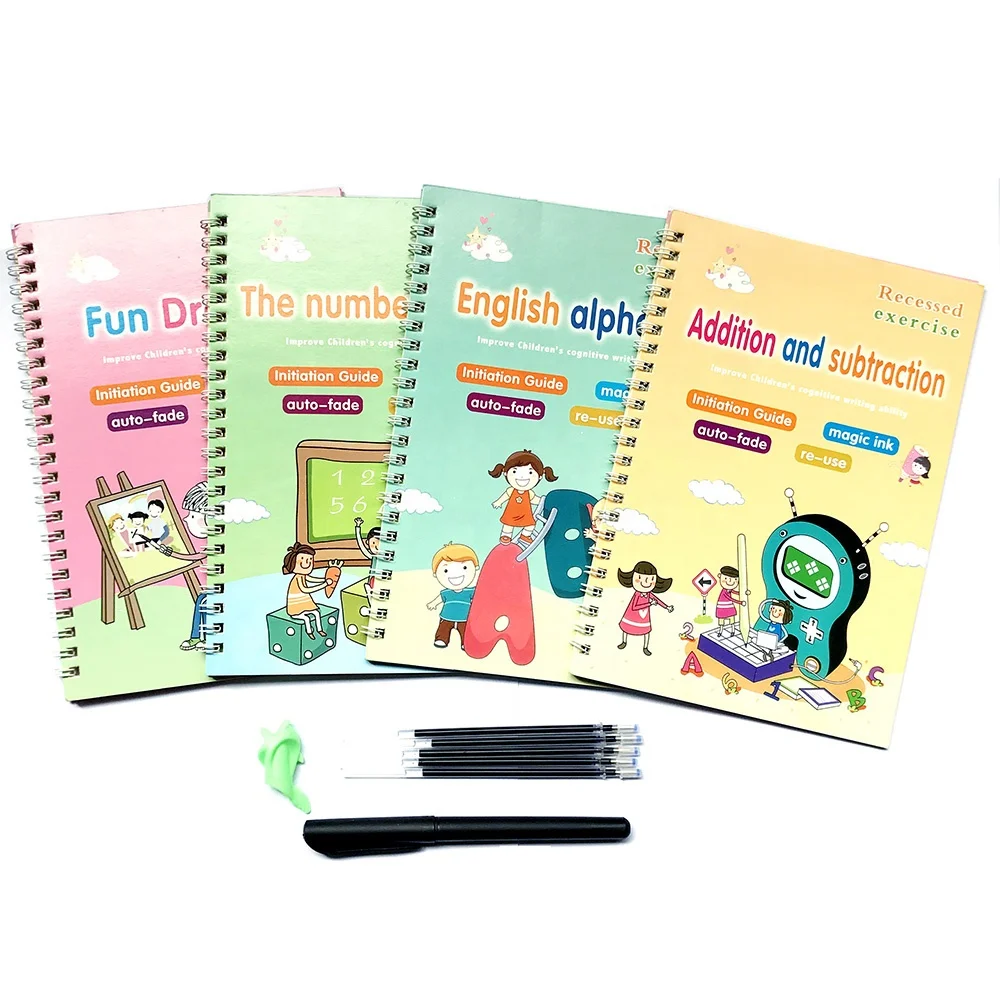 Disappear Ink Pen Handwriting Reusable Sank Magic Practice Copybook Stencil