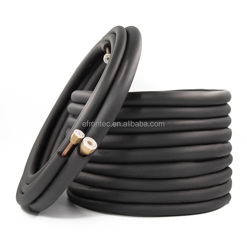 A/C Connecting Pipe 15m Copper Line Set HVAC Copper Pipe Line Coil Tube for Air Conditioner Installation Kit