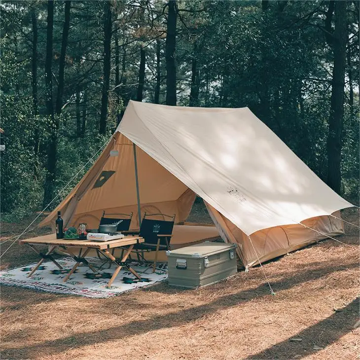 Large Space Glamping Family Mini House Canvas Tent for Kids