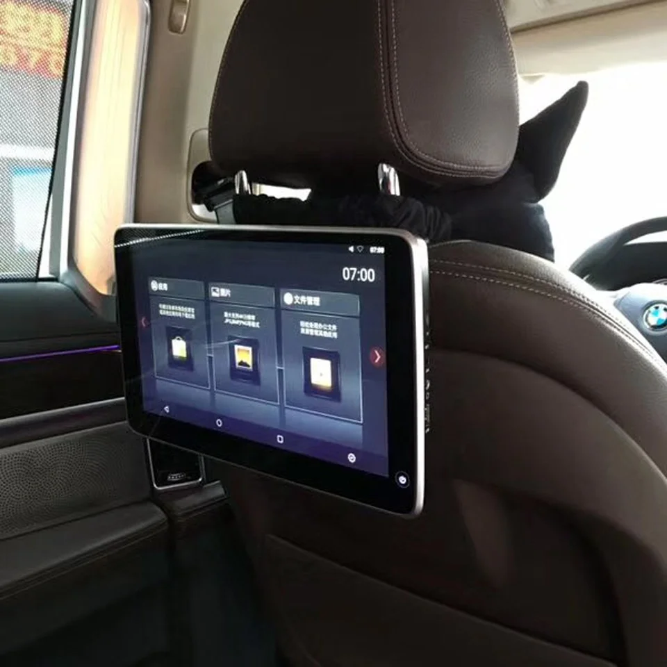 Android 9.0 Car Entertainment System Video Player For BMW F10 F11F15 F16 F07 F85 F86 GT Kids TV Monitor In Car Seat