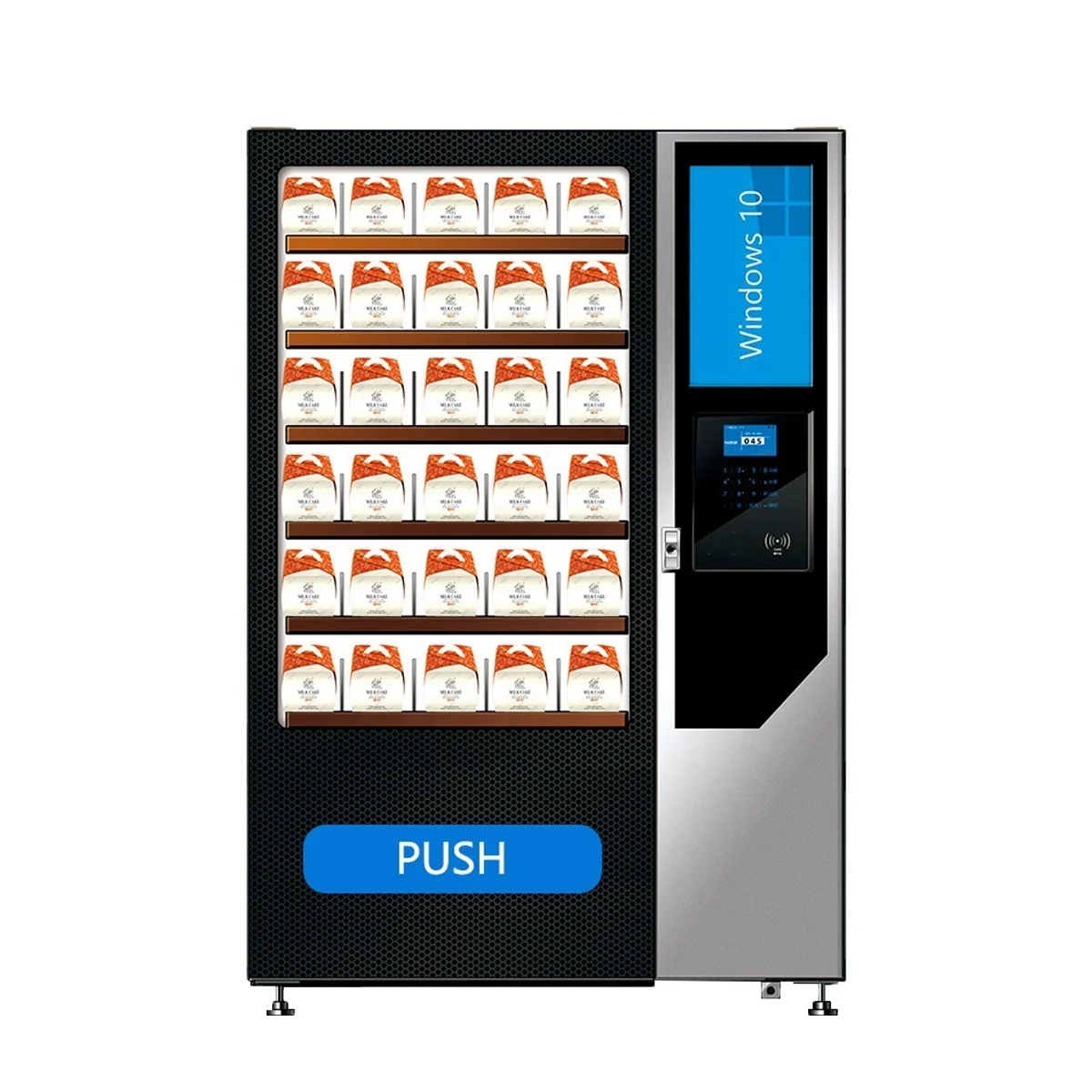 Automatic 8 Selection Wide Combo Snack And Drink Vending Machine With Cooling System
