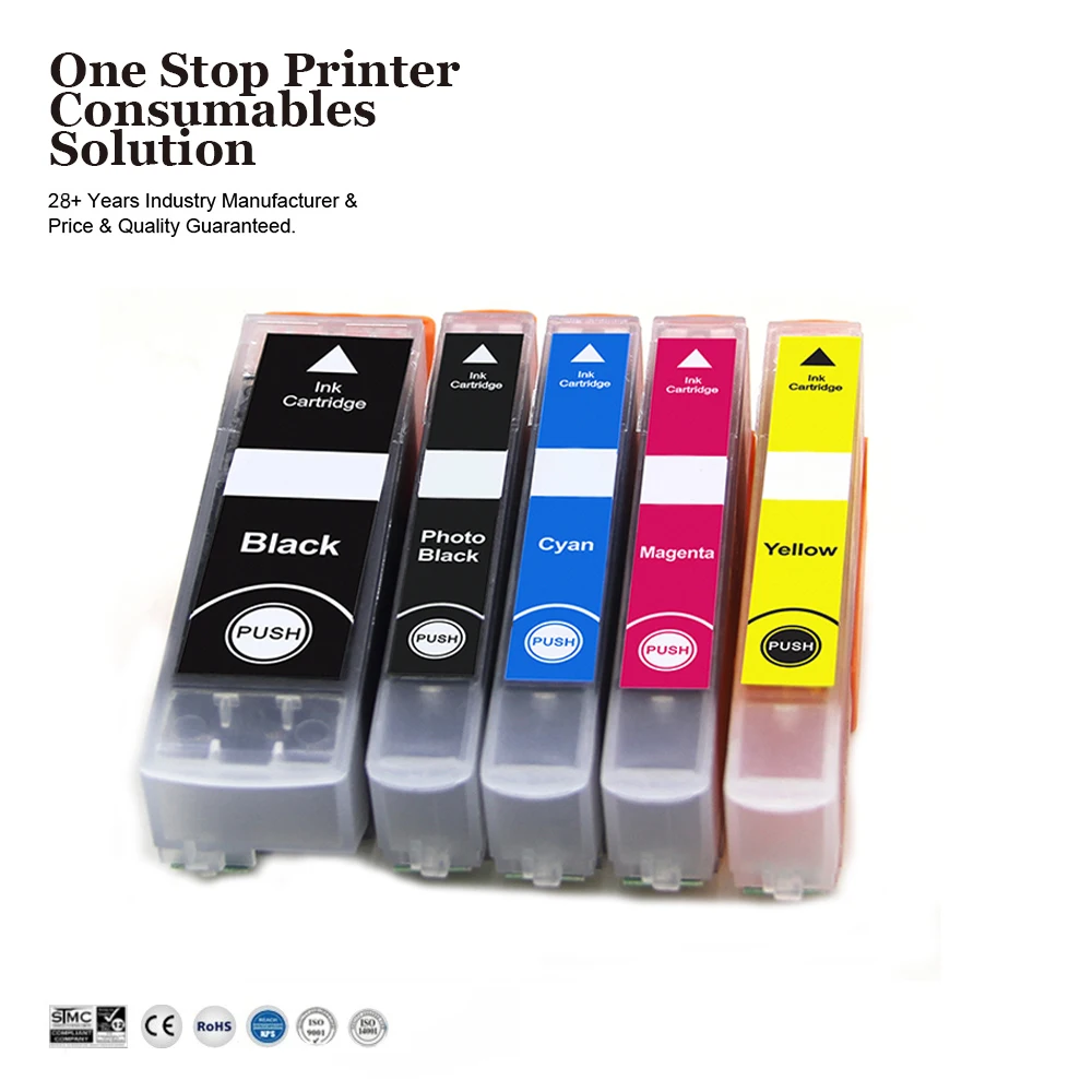 INK-мощность T2551 T2564 T2690 T2694 T2730 T2734 Премиум Совместимость Цветной струйный картридж с чернилами для принтера Epson Xp-601 621 принтер