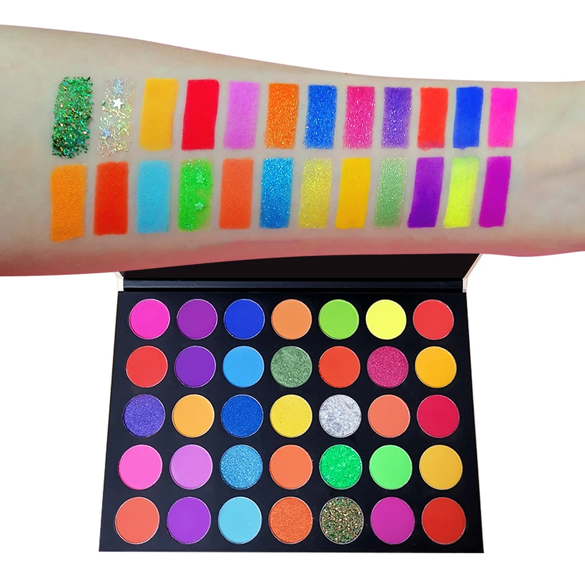 
no logo neon eyeshadow palette high pigment eye shadow eyeshadow palette 