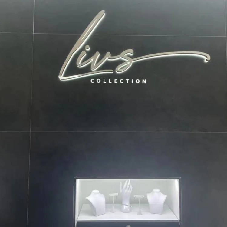 Custom Logo Signage 3D Backlight Led Letters Jewelry Store Advertising Signs Shop Sign