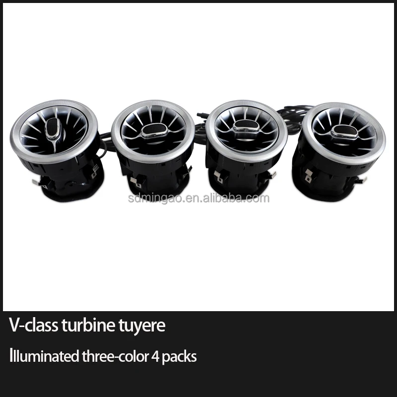 Hot sale auto air supply outlet blower LED interior light turbine front/rear vents Auto air conditioning air outlet