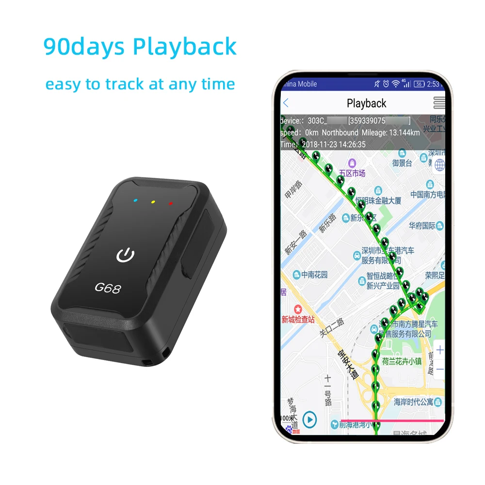 New Arrival 4G Mini GPS Tracker G68 Health Monitor Step Counter Calorie Active Time Tracking Device for Elderly Children Person