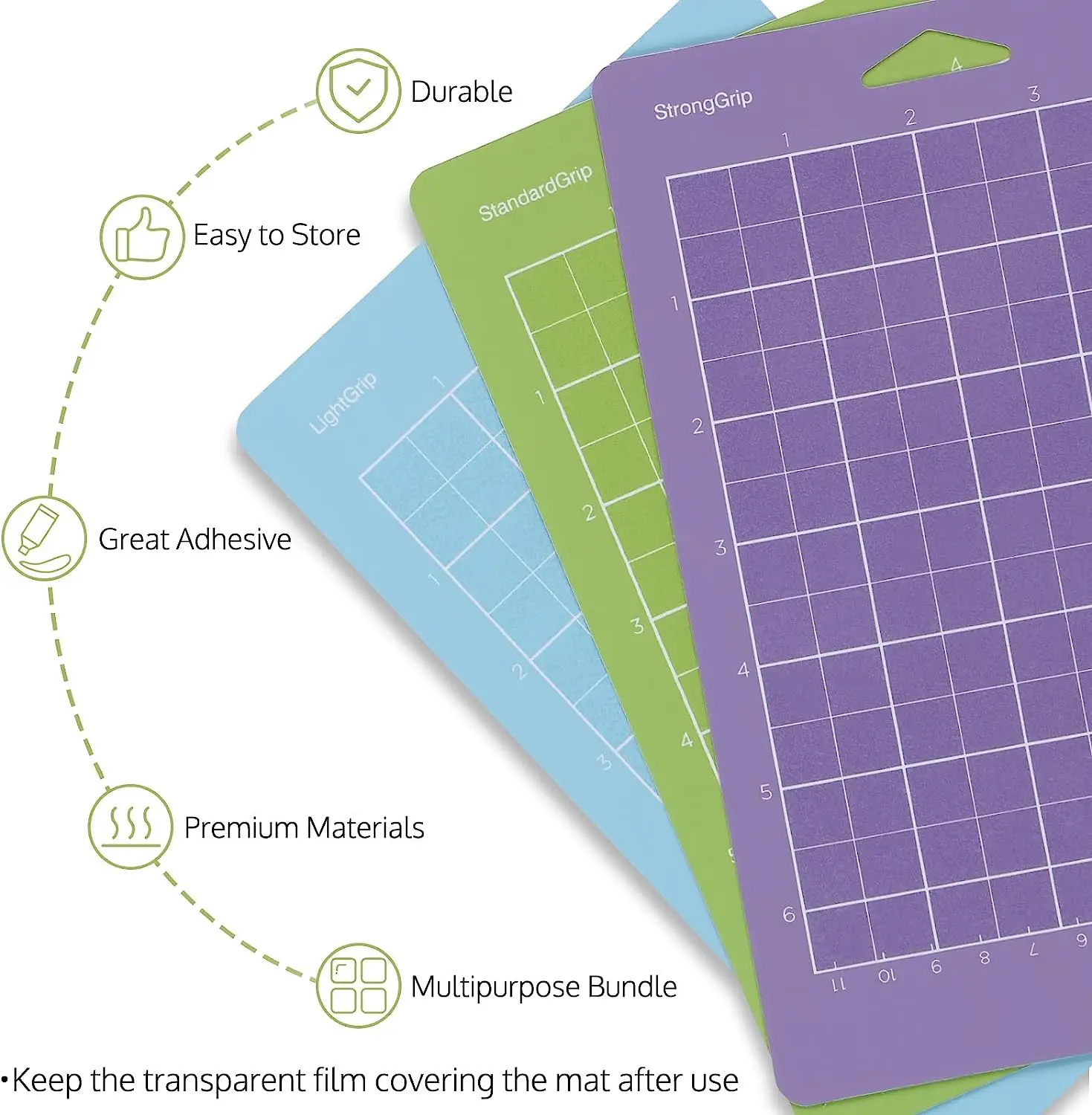 Diylobby Green Standardgrip Craft Mini Cutting Mat for Cricut Joy 4.5x6.5 inch 3 Pack Cutting Mats