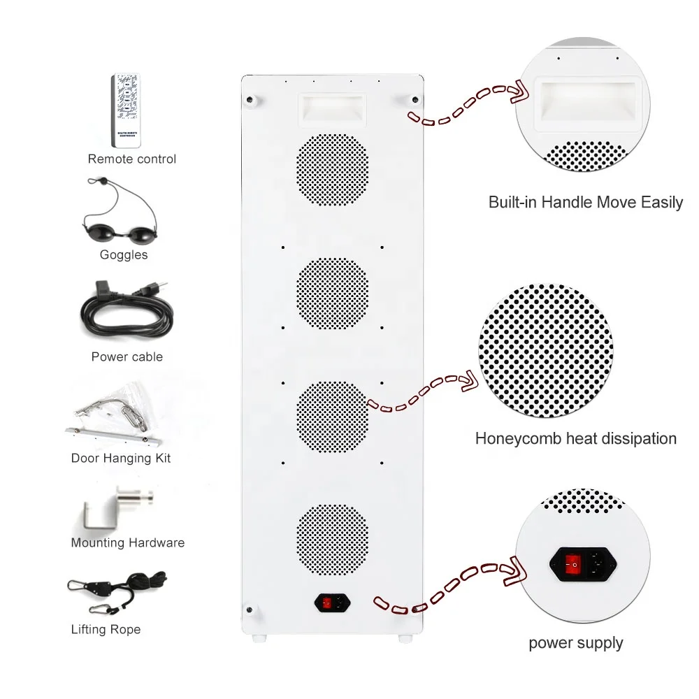 Salon Beauty 5wavelengths 190mw/cm Phototherapy 1500W 300pcs LED Infrared Red Light Therapy Panel Device Machine With CE ROHS