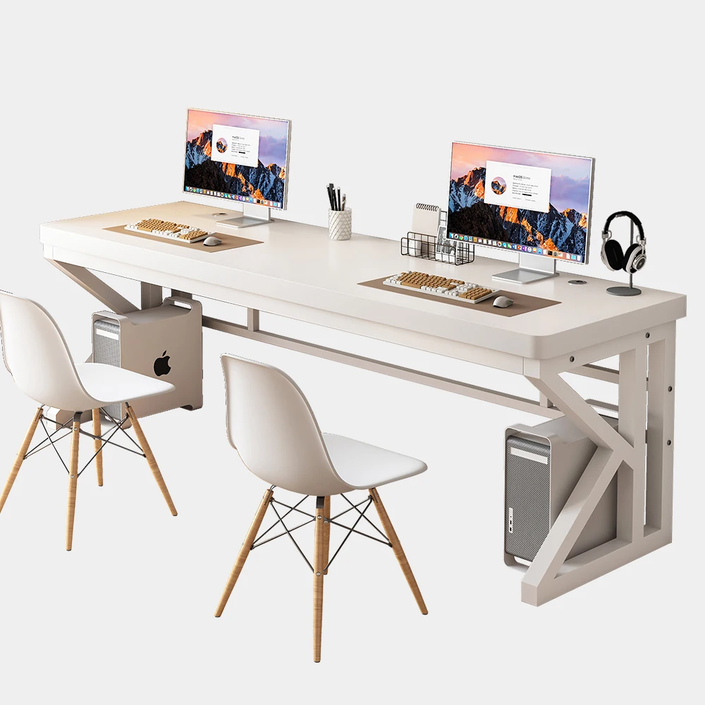Home Office Furniture Modern Wooden Computer Table k Shaped Large Desktop Computer Desk with Storage