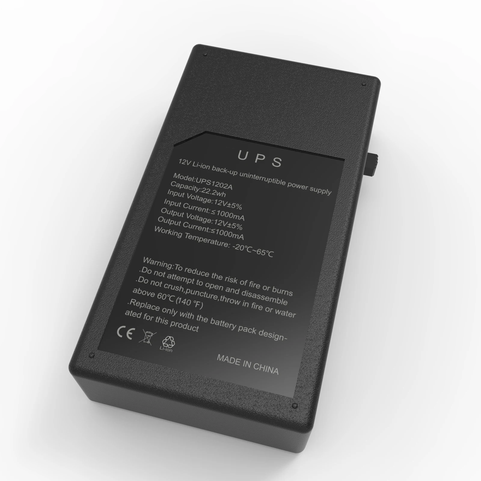 WGP Cost Efficient Battery Backup 12V 2A Uniterruptible Power Supply Power for Modem IP Camera WiFi Router